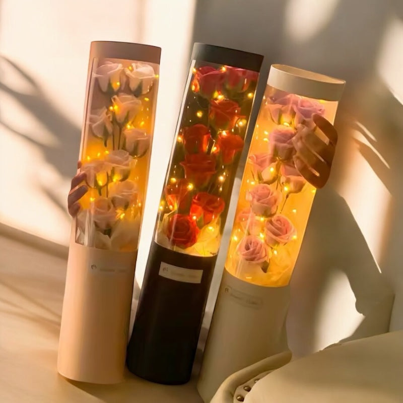 Valentines Day Artificial Rose Bouquet With LED Light- Various Options